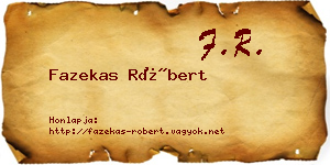 Fazekas Róbert névjegykártya